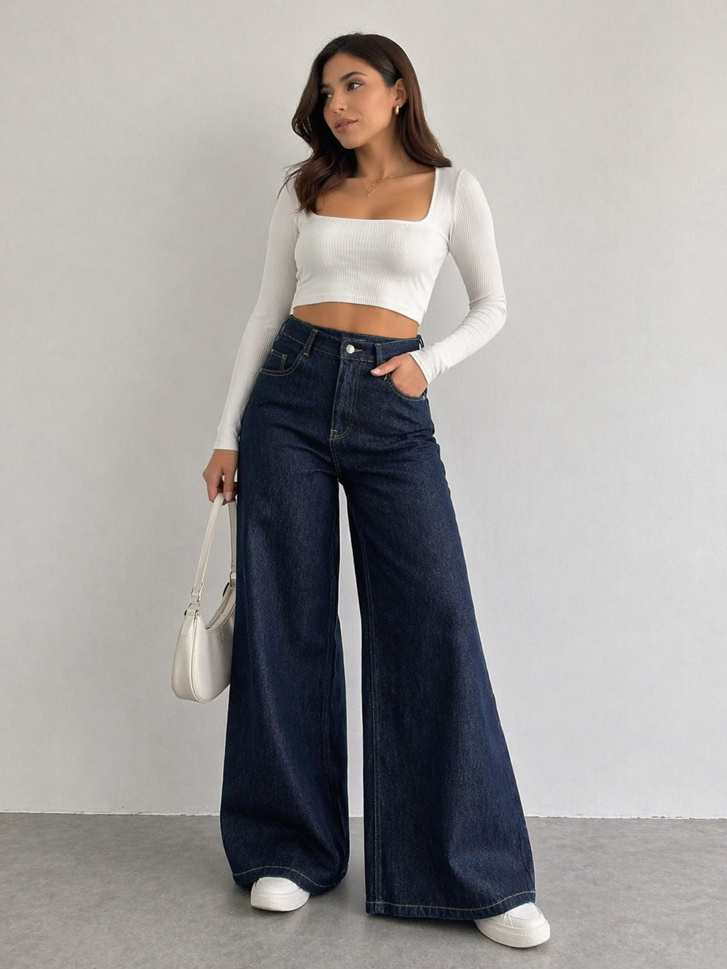 Wide leg jeans
