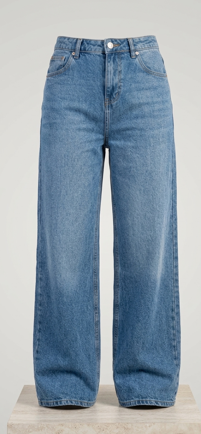 Everyday Wide-Leg Denim — Mid Wash
