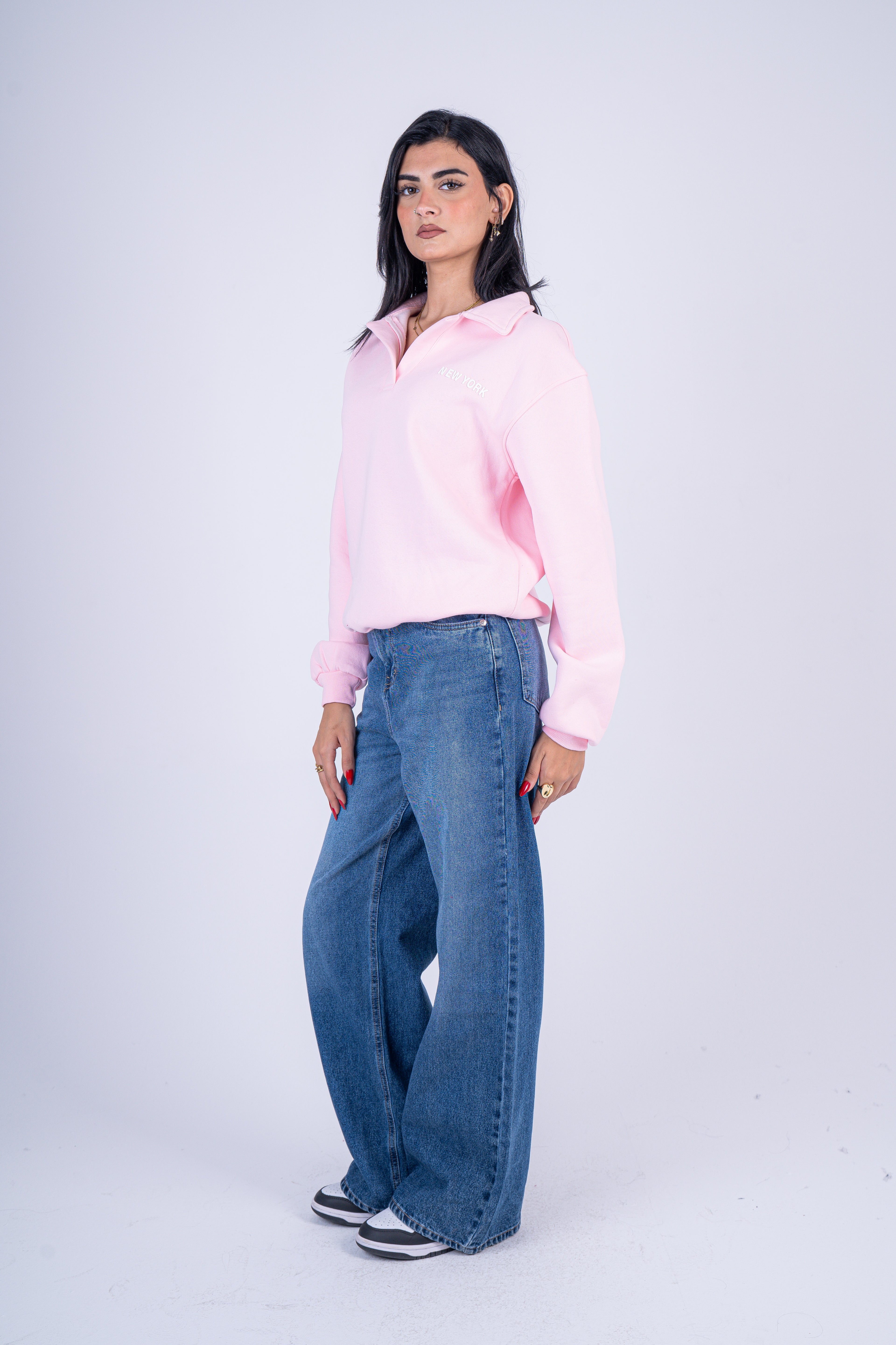 Everyday Wide-Leg Denim — Mid Wash