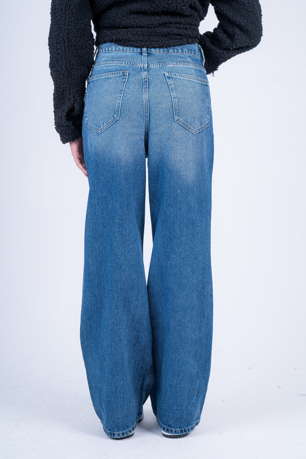 Everyday Wide-Leg Denim — Mid Wash