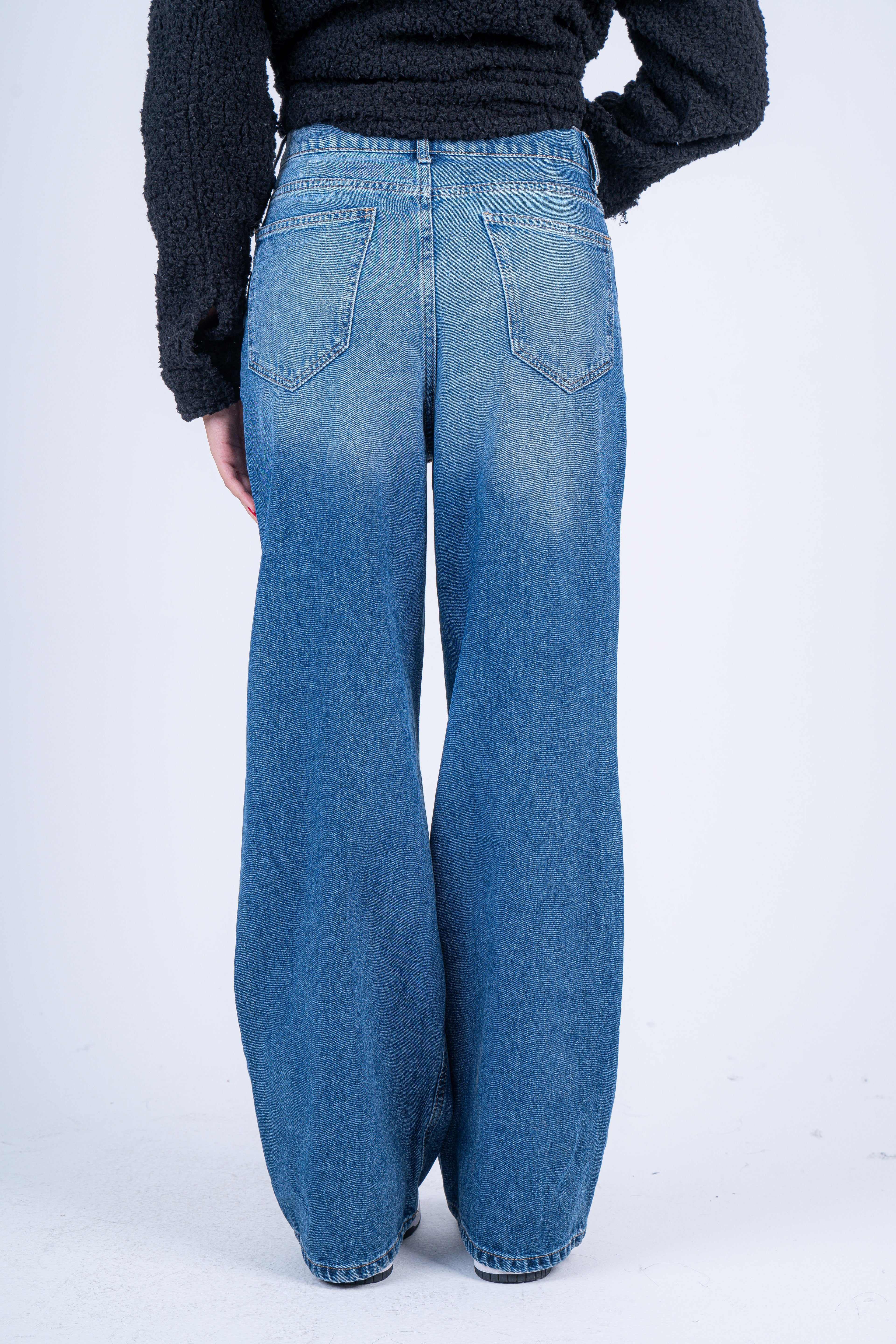 Everyday Wide-Leg Denim — Mid Wash
