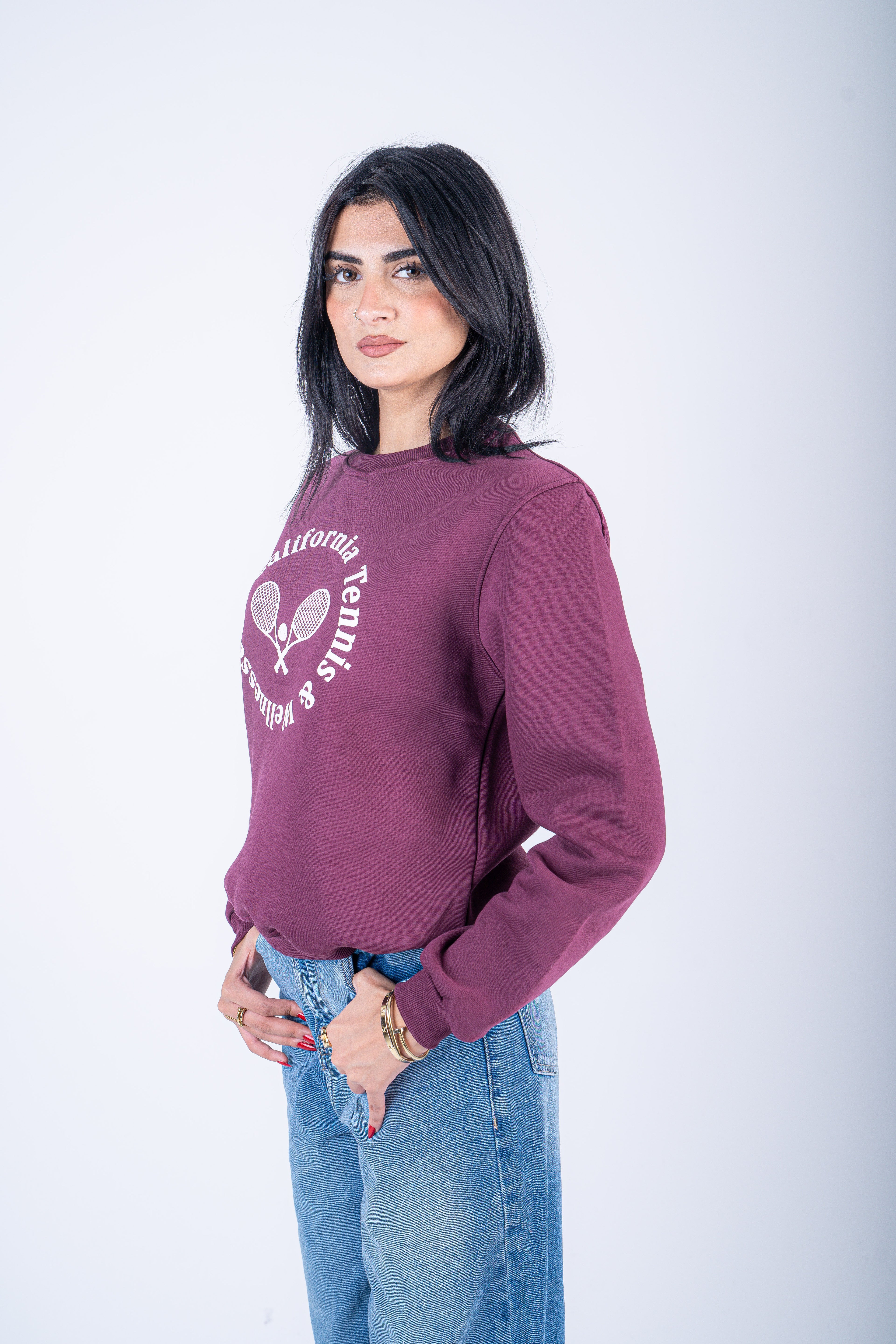 California Tennis Crew - Plum